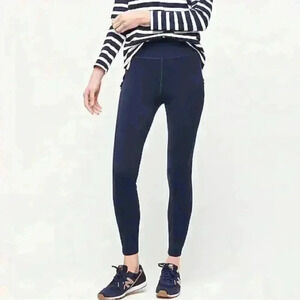 J.Crew High-Rise 7/8 Leggings in Signature Flex Navy Blue Size Large- B32